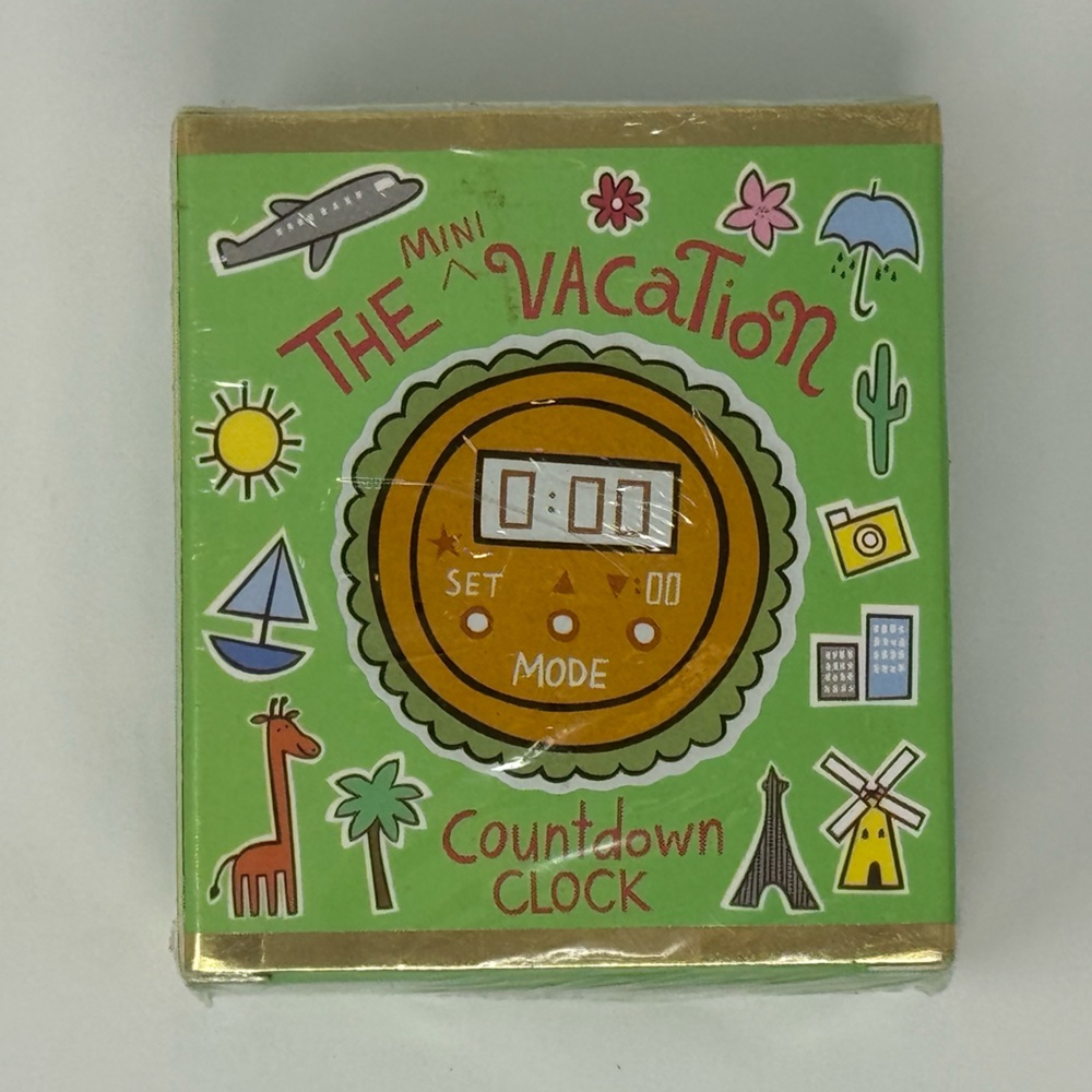 NIB Mini Vacation Countdown Clock, Running Press, gift, Mega Mini Kit, travel